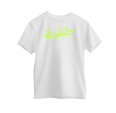 Neon green online and white shirt